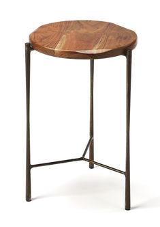 Butler Specialty Brisbane Live Edge Accent Table 3876330 Live Edge End Table, Living Room Types, Powell Furniture, Accent Seating, Round Accent Table, Foyer Table, Coaster Furniture, Forged Iron, Industrial Chic