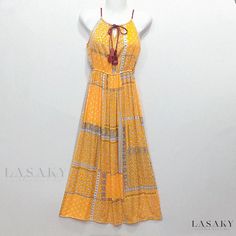 Lasaky - Cotton Printed Leaf Camisole Dress: Stylish and Comfortable Casual Beachwear Casual Beach Dress, Casual Beach Wear, Bodycon Casual, Sleeveless Bodycon Dress, Camisole Dress, Dress Flower, Leaves Pattern, Slim Fit Dresses, Dress Cotton