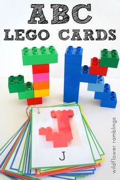 lego letters and numbers are used to make this fun letter recognition activity for kids that is perfect for beginning with the letter j