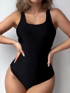 Criss Cross Back Classic One Piece Bathing Suits - SHExFAB Classic Bathing Suits, One Piece Bathing Suits, Summer Style Guide, Black Bathing Suits, Jumpsuit Outfit, Party Dress Short, Short Mini Dress, Plus Dresses, Cocktail Dress Party