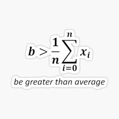 the formula for an average number sticker