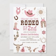 a pink and white cowboy birthday party with horse, cowgirl on the back in front of a wooden fence