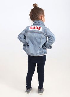 Ingrid & Isabel Babe Denim Jacket – Light Wash Baby Denim Jacket, Newly Pregnant, Pregnancy Announcement Photos, Jean Shirt, Diy Toddler, Functional Fashion, Baby Jacket, Cool Baby Stuff, Premium Denim