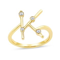 Sparkle in your new signature style with this playful lab-created diamond letter "K" ring. Sterling silver with 14K gold plate Bezel-set certified lab-created diamonds dot the sculpted letter "K" Polished bypass shank F color/VS2 clarity Includes certification card 1/10 ct. t.w. of lab-created diamonds Bubble Letter K, K Ring, Letter K, Bubble Letters, Lab Created Diamonds, Bezel Setting, Signature Style, Sterling Silver Rings, Gold Plate