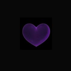 a purple heart on a black background with an image of the shape in the middle