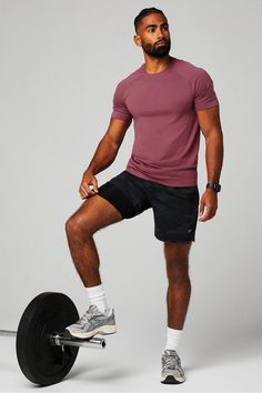 The Uniform Pro 2-Piece Outfit FL2 black/pink male Activewear >> Mens >> Outfits regular Black Activewear For Training With Functional Pockets, Athletic Black Man, Functional Black Training Shorts, Black Sportswear T-shirt For Training, Functional Black Workout T-shirt, Training Day, Lightweight Shorts, Active Wear Outfits