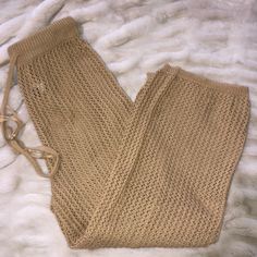 Zaful Bathing Suit Cover Up. Mesh Pants. One Size. Has Some Stretch. New With Tags Summer Non-stretch Loungewear Pants, Beige Summer Loungewear Pants, Swimsuit Coverup Pants, Cropped Rash Guard, Tropical Swimsuits, Mesh Pants, Coverup Swimsuit, Sheer Shorts, Bathing Suit Cover Up