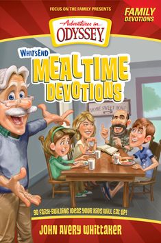 a family meal is featured with the text, 10 free mealtime family devitions