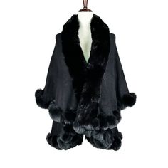 Women's Shawl Cape Knit Faux Fur Black Trim One Size Layers Cardigan New With Tags By Apparel Love Item Overview & Features: Condition: Brand New With Tags Style: Casual, Cozy, Knit, Soft, Winter, Fall Flaws: No Rips, Stains, Or Tears. Size: One Size Material: 100% Acrylic Color: Black Measurements: Please See Detailed Measurements In The Last Photo Features: Travel Friendly, Soft Knit Fabric - Faux Fur Trim, Cozy And Warm Washing Instructions: Dry Clean Ships From California Within 1-3 Business One Size Black Winter Cardigan, Cozy Black Outerwear With Faux Fur Trim, Elegant Black Winter Cardigan, Chic Winter Cardigan With Faux Fur Trim, Chic One-size Winter Outerwear, Women Shawl, Black Trim, Fur Trim, Acrylic Colors