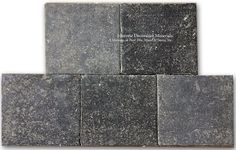 three pieces of slate tile with the words,