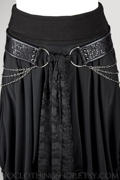 SPIKED BLACK SPARKLE Skinny Sequined Lace Handmade Tie Front Hip Belt With Spikes and Detachable Draping Chains - Etsy Gothic Chain Belt For Party, Gothic Corset Belt With Belt Loops For Festivals, Punk Style Silver Chain Belt For Party, Black Chain Belt For Party, Black Sash Belt For Party, Black Sashes Belt For Party, Black Chain Belt With Belt Loops For Festivals, Black Chain Belt For Festival, Black Embroidered Belt For Party