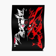 two anime characters with red eyes and black background