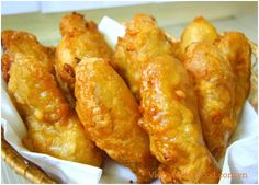 some fried food is sitting in a basket