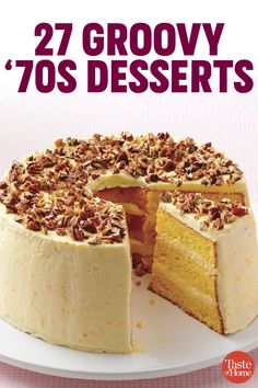 70s Desserts, Almond Tart Recipe, Sweet Potato Pound Cake, Retro Desserts, Homemade Chocolate Cake, Heirloom Recipes, Groovy 70s