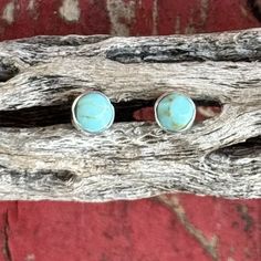 Turquoise Dot Earrings - T199 - BLAIR'S Western Wear located in Marble Falls TX Turquoise Southwestern Earrings With Natural Stones, Southwestern Turquoise Earrings With Natural Stones, Sterling Silver Turquoise Cabochon Earrings, Adjustable Southwestern Round Earrings, Turquoise Nickel-free Southwestern Earrings, Nickel-free Turquoise Southwestern Earrings, Marble Falls, Dot Earrings, Earrings Boho