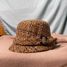 Nwt. Smoke Free Home. Never Worn. Buckle Accent Super Cute For Spring. Ships Same Day Or Next. Brown Fedora, Wool Cloche Hat, Straw Bucket Hat, Pretty Hats, Floppy Sun Hats, Sun Visor Hat, Velvet Hat, Straw Sun Hat, Flower Hats