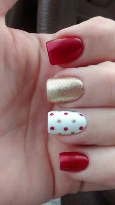 Dainty Dec Nails, Fingernail Designs, Nails Today, Nails Christmas, Simple Nail Art Designs