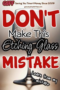 Learn the dos and don'ts for perfect glass etching results. #DIYcrafts #GlassEtchingTips  https://groceryshopforfree.com/ts-tips-about-everything-what-not-to-do-when-etching-glass/ Etched Baking Dish Ideas, Glass Etching Gift Ideas, How To Etch Glass Diy, Etched Wine Glass Ideas, Etched Glass Ideas, Glass Etching Ideas, Etching Glassware Diy, Glass Etching Diy, Glass Etching Cream