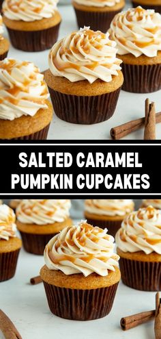 cupcakes with whipped cream and cinnamon on top