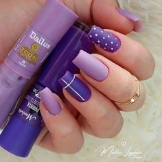 Summer Nails Coffin, Violet Nails, Manicure Nail Designs, Dots Nails, Nails Coffin, Funky Nails, Floral Nails