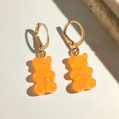 Super Cute Kawaii Y2k Girly Gummy Bear Teddy Bear Drop Dangling Earrings Make An Offer Or Bundle For Huge Discount Cute Yellow Resin Jewelry, Cute Orange Jewelry For Party, Orange Earrings For Everyday Summer Wear, Trendy Orange Plastic Jewelry, Cute Orange Party Jewelry, Cute Nickel-free Orange Jewelry, Fun Orange Dangle Earrings, Playful Orange Dangle Jewelry, Trendy Orange Everyday Earrings