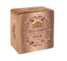 an empty tea chest is shown on a white background