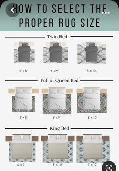 how to select the proper rug size for your bed or bathroom area in this info sheet