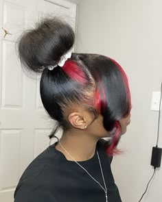 Skunk Stripe, Girl Hair Colors, Sleek Ponytail Hairstyles, Girl Hairstyle, Girls Natural Hairstyles, Dyed Hair Inspiration, Dyed Natural Hair, Pretty Hair Color, Girls Hairstyles Braids