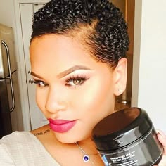 repost @alissa.ashley For those wondering what I use in my hair, recently it's been the "Doesn't Get Much "Butter" Than This" by… Alissa Ashley, Hair Solution, Black Women Short Hairstyles, Short Natural Curly Hair, Black Hair Short Cuts, Short Natural Hair, The Mane Choice, Twa Hairstyles