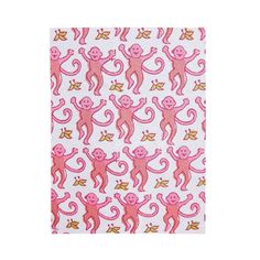 pink monkeys and stars on white paper