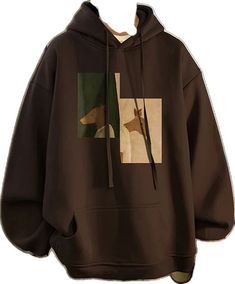 Trendy Brown Long Sleeve Hoodie, Trendy Brown Hooded Sweater, Oversized Brown Hoodie Sweatshirt, Oversized Khaki Hoodie For Winter, Oversized Khaki Winter Hoodie, Trendy Brown Hoodie Sweatshirt, Brown Long Sleeve Hoodie With Graphic Print, Oversized Khaki Hooded Hoodie, Brown Graphic Print Hoodie Sweatshirt