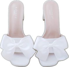 Wedding Sandals, Block Heel Sandals, Wedding Parties, Satin Slip, Satin Bow, White Satin, Block Heels Sandal, Easy Wear, Heel Sandals