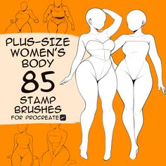 a woman's body is shown with the words plus size women's body 85 stamp