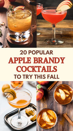 Apple Brandy Cocktails Brandy Drink, Brandy Recipe, Apple Cider Syrup, Bourbon Apple Cider, Brandy Cocktails, Apple Cocktail, Coctails Recipes, Fall Cocktails Recipes, Apple Brandy