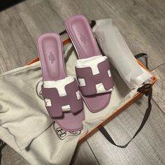 Brand New In Box. Never Worn. Brought From Boutique. Can Provide Store Receipt Upon Request. Price Is Tax Included. Plus Shipping. Hermes Oran Sandals, Light Purple Color, Hermes Shoes, Hermes Oran, Light Purple, Purple Color, Women's Shoes Sandals, Shoes Sandals, The 100