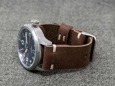 Leather Watch Strap | Horween Hot Chocolate Dryden Leather Watch Band | The Hudson Strap Brown Watch With Bracelet Strap And Round Dial, Brown Watch Bracelet Strap With Round Dial, Classic Leather Strap Watch Band For Outdoor, Brown Analog Watch Accessories For Outdoor, Classic Outdoor Watch Band With Leather Strap, Watch Accessories With Bracelet Strap For Everyday Use, Classic Outdoor Watch Bands With Leather Strap, Classic Outdoor Leather Strap Watch Band, Everyday Watch With Bracelet Strap And Round Dial