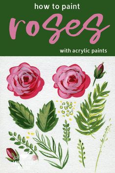 how to paint roses with acrylic paints