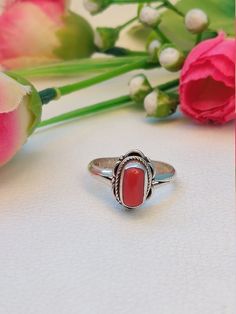 Beautiful Coral Ring-Red Coral Silver Ring-Vintage Coral Jewelry-Statement Ring-Handmade Ring-Oval Coral Ring-Designer Ring--Adjustable Ring About Item ; Materiel : 925 Sterling Silver Stone : Natural Coral  Weight :  26 Carat  Approx. Ring Size : Adjustable: Payment Policy  We Accept The Payment Vie  PayPal Only : Thanks For Visit Our Shop  JewelsGalleryShop Classic Adjustable Red Ring, Adjustable Vintage Rings For Gifts, Vintage Adjustable Rings For Gifts, Vintage Adjustable Rings For Gift, Adjustable Red Oval Ring, Handmade Vintage Ruby Ring For Anniversary, Adjustable Vintage Ruby Ring, Vintage Toe Ring Jewelry Gift, Adjustable Oval Red Ring