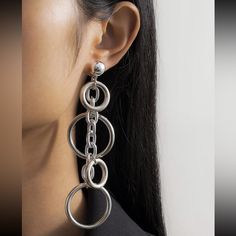 This Unique Pair Is A Wonderful Addition To Your Wardrobe And Your Style; Sure To Get Lots Of Compliments! Gshmj100m00m8ln Boho Drop Earrings, Interlocking Ring, Faux Pearl Earrings, Open Hoop Earrings, Tassel Drop Earrings, Circle Ring, Heart Drop Earrings, Round Decor, Flower Earrings Studs