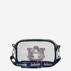 Over your shoulder and off to the game. Whether you're running errands on the town or running the tailgate in the parking lot, this Auburn Tigers Team Stripe Clear Crossbody Bag is the perfect way to carry the team like never before. Features Clear, see-through design that makes carrying your stuff to the game a breeze Bold team logo display, in case there were any doubts where your allegiances lie Woven, team-colored crossbody strap that makes carrying the team easy and convenient Repeat script White Sporty College Bags, Sporty Bags For Football Season, Sporty Rectangular Game Day Bag, Sporty Crossbody Shoulder Bag For Sports Events, Tiger Team, Logo Display, Auburn Tigers, Parking Lot, Team Names