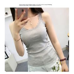 New Summer Female Vest Tops Black Blue Red New Women Sleeveless Tanks Top Bodycon Temperament Sexy Lace Tank Top Patchwork Tshirt, Female Vest, Patchwork Tank Top, Red Lace Top, Cotton Camisole, Sweet Clothes, Vest Tops, Lace Vest, Bralette Crop Top