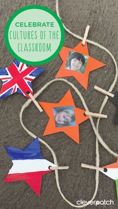 a group of flags that have been placed on top of each other with the words celebrate, culture of the classroom