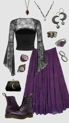 Stevie Nicks inspired outfit #outfitinspo #vintage #whimsigoth #whimsical #whimsigothic #stevienicks Earthy Outfits, Whimsical Fashion, Stevie Nicks, Mode Inspo, Hippie Outfits, Goth Outfits