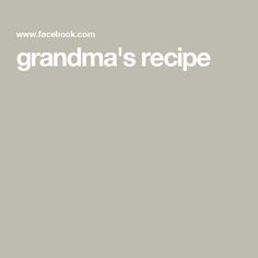 the grandma's recipe book