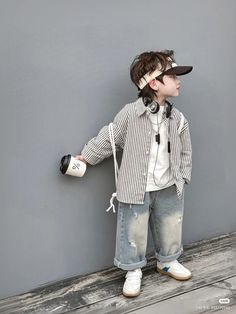 Boys Dressing Style, Fashion Boy, Baby Ootd, Baby Overalls, Children Playing