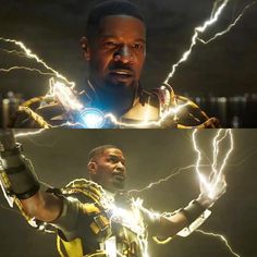 two pictures of the same man with different lighting effects on their faces and hands, one is