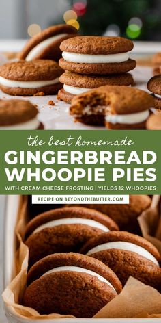 the best homemade gingerbread whoopie pies