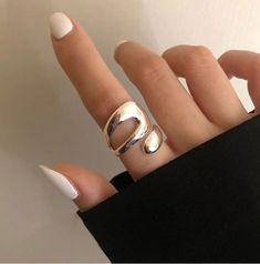 Foxanry Minimalist 925 Sterling Silver Rings for Women Fashion Creative Hollow Irregular Ring Party Jewelry, Hollow Ring, Ring Model, Trendy Ring, Geometric Ring, Handmade Jewelry Gift, Finger Rings, Pave Setting, Mood Tracker