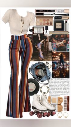 70'outfits Aesthetic, Retro Outfits 70s Vintage Fashion Party, Retro 70s Fashion Outfits, 1985 Fashion Woman Outfit, Retro Outfit Inspiration, 70's Aesthetic Outfits, 70s Summer Clothes, 80'outfits Ideas, Gvf Concert Outfit Ideas