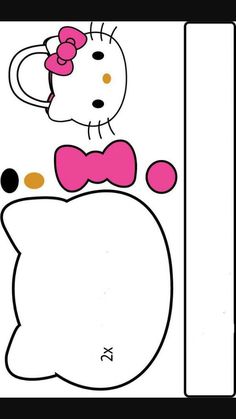 a hello kitty cut out with the letter i in it's center and bottom part